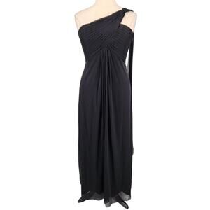 Alex Evenings Black One-Shoulder Maxi Dress
